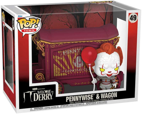 PENNYWISE & WAGON | IT Welcome to Derry | Funko Pop Town | 6 INCH #49