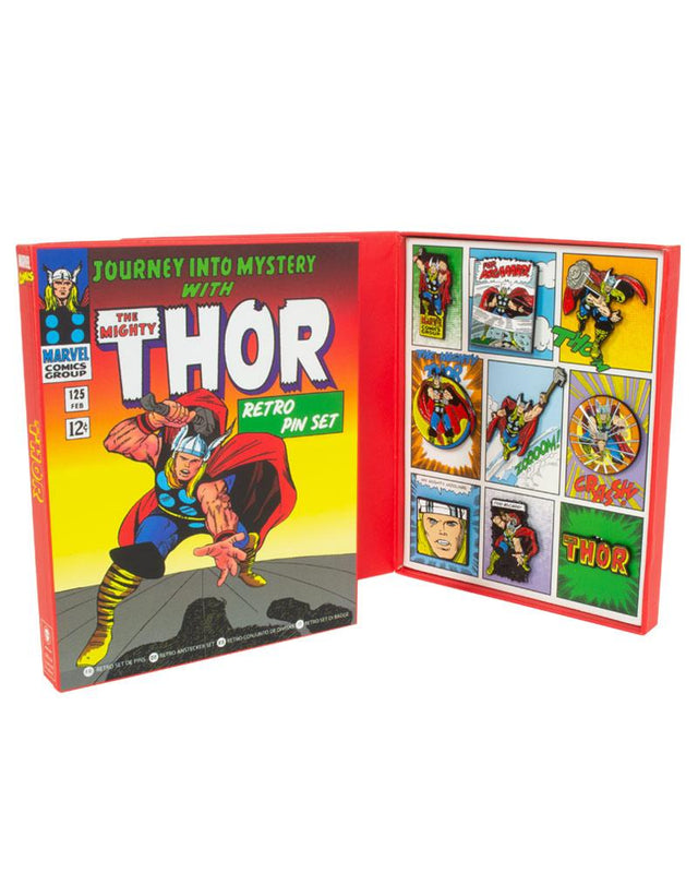 Official Marvel Thor Retro Pin Badge Set (4344165564500)