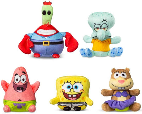 SPONGEBOB SQUAREPANTS  | Micro Teenies | 3 INCH Plush | 5 PACK COLLECTOR