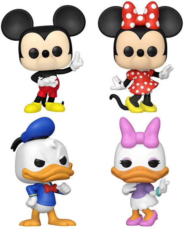 Damaged Box | MICKEY / MINNIE / DONALD / DAISY | Funko Pop Disney 100 | 4 Pack