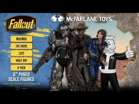 LUCY, MAXIMUS, THE GHOUL & VAULT BOY | Fallout | 6 inch Posed Figure | McFarlane Toys | 4 Pack