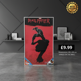 Captain America Civil War Glass Poster | Black Panther (60 X 30cm)