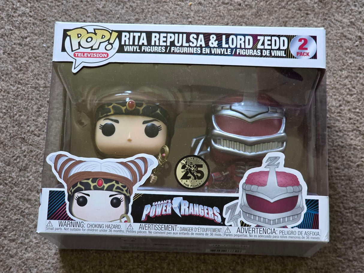 Damaged Box | RITA REPULSA & LORD ZEDD | Funko Television | Power Rangers  | 2 Pack