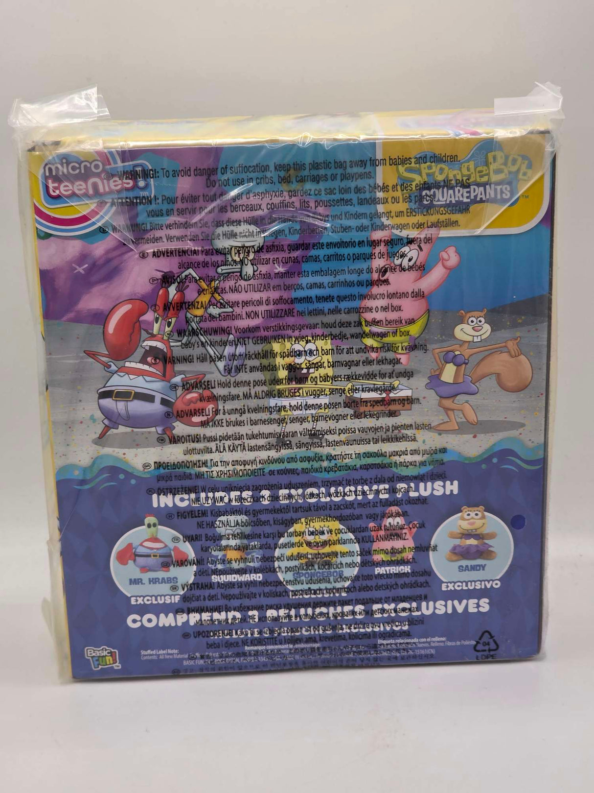 SPONGEBOB SQUAREPANTS  | Micro Teenies | 3 INCH Plush | 5 PACK COLLECTOR