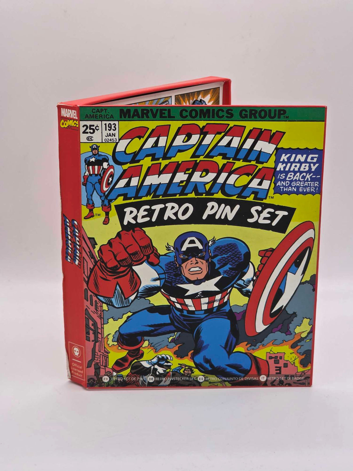 Official Marvel Captain America Retro Pin Badge Set