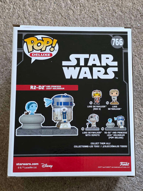 Slight Damaged Box | R2-D2 WITH PRINCESS LEIA HOLOGRAM | Funko Pop Star Wars #766