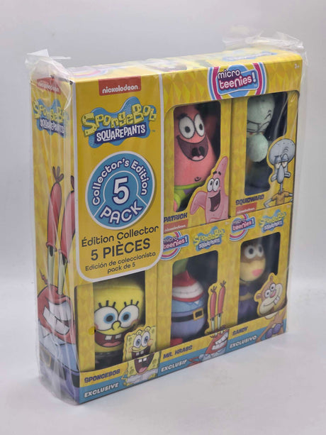 SPONGEBOB SQUAREPANTS  | Micro Teenies | 3 INCH Plush | 5 PACK COLLECTOR
