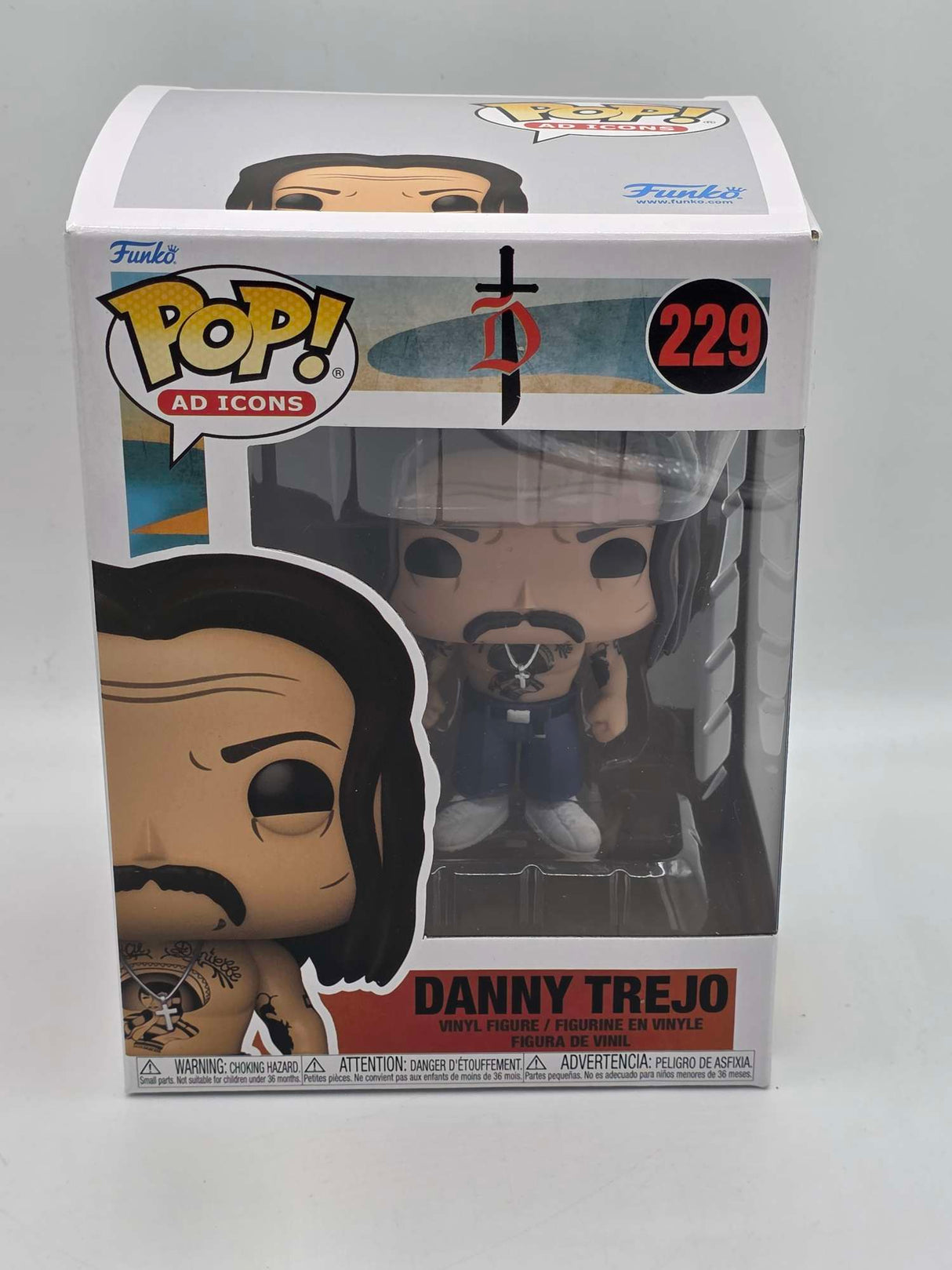 Damaged Box | DANNY TREJO | Funko Pop Ad Icons #229