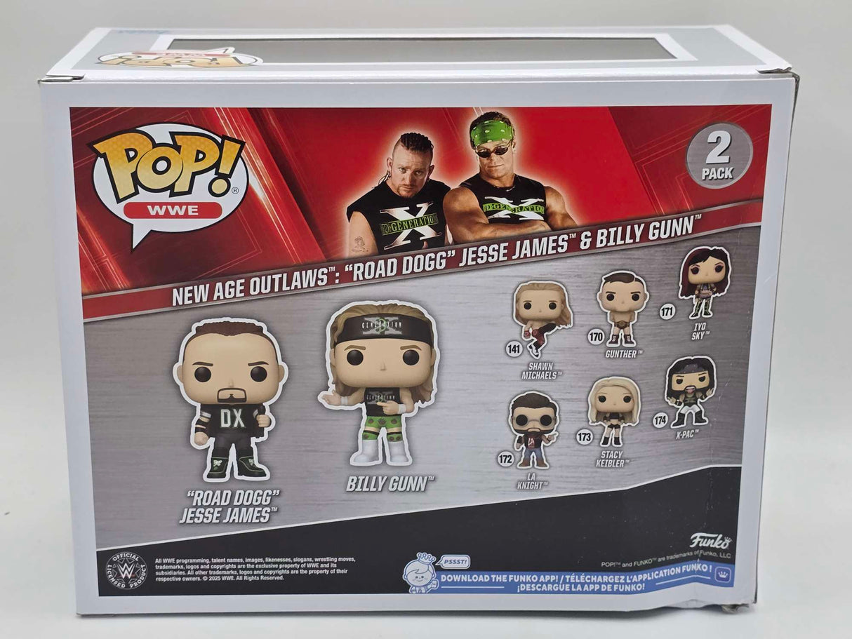 Damaged Box | NEW AGE OUTLAWS  "ROAD DOGG" JESSE JAMES & BILLY GUNN | Funko Pop WWE | 2 Pack (Copy)