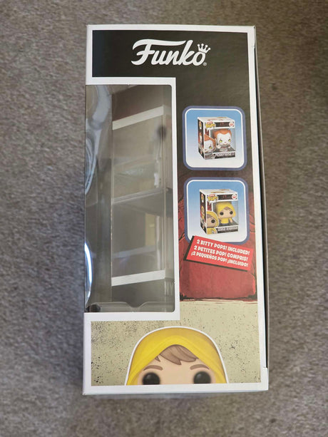 I.T. FUNHOUSE PLAYSET & 2 FIGURES | Display Case with Interior Scene & Storage | Funko Bitty POP! Boxes