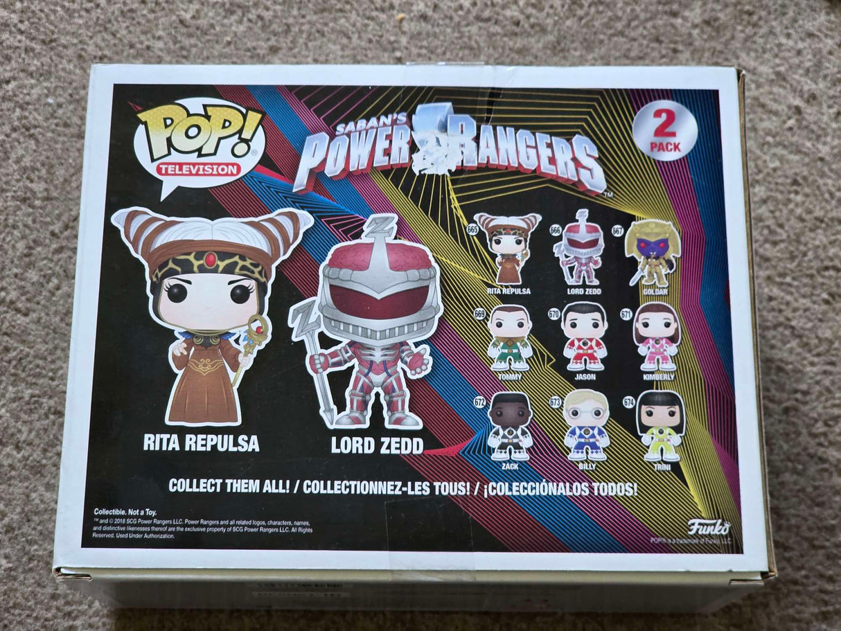 Damaged Box | RITA REPULSA & LORD ZEDD | Funko Television | Power Rangers  | 2 Pack
