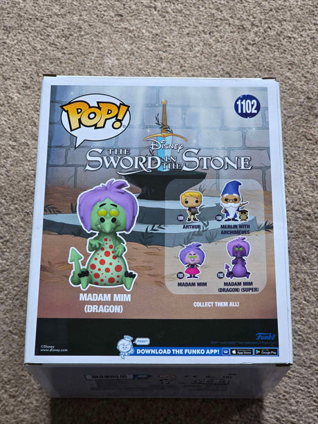 Damaged Box | MADAM MIM (DRAGON SICK)  | Funko Pop Disney | The Sword in the Stone #1102 6 inch | Chase