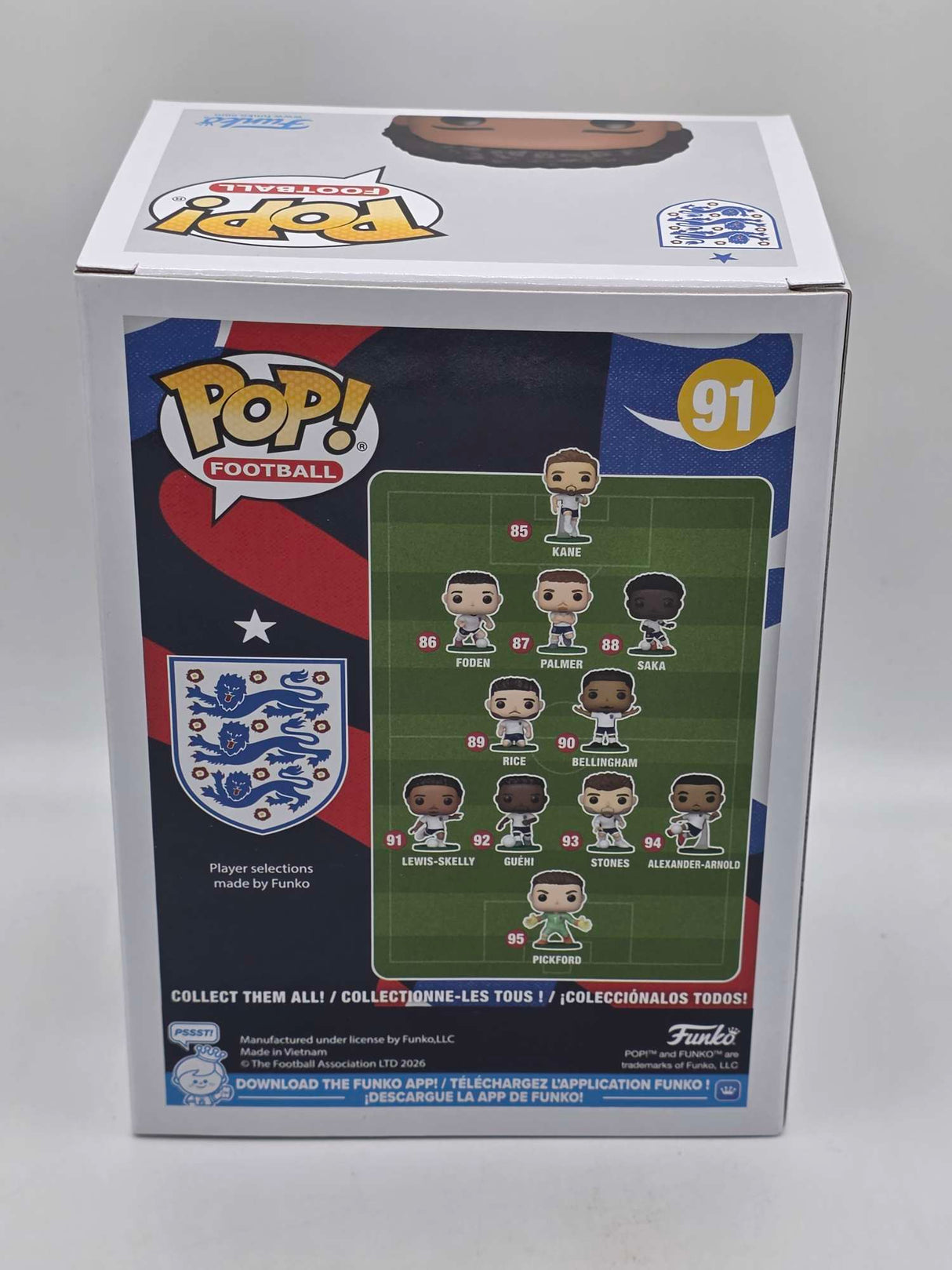 Funko Pop! Football England MYLES LEWIS-SKELLY Vinyl Figure #91