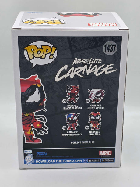 Slight Damaged Box | CARNAGE IRON MAN | Absolute Carnage | Funko Pop Marvel | #1437