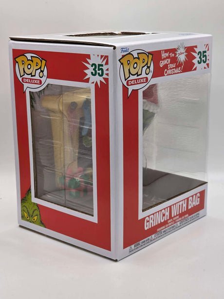 Slight Damaged Box | GRINCH WITH BAG | How The Grinch Stole Christmas | Funko Pop! Deluxe #35