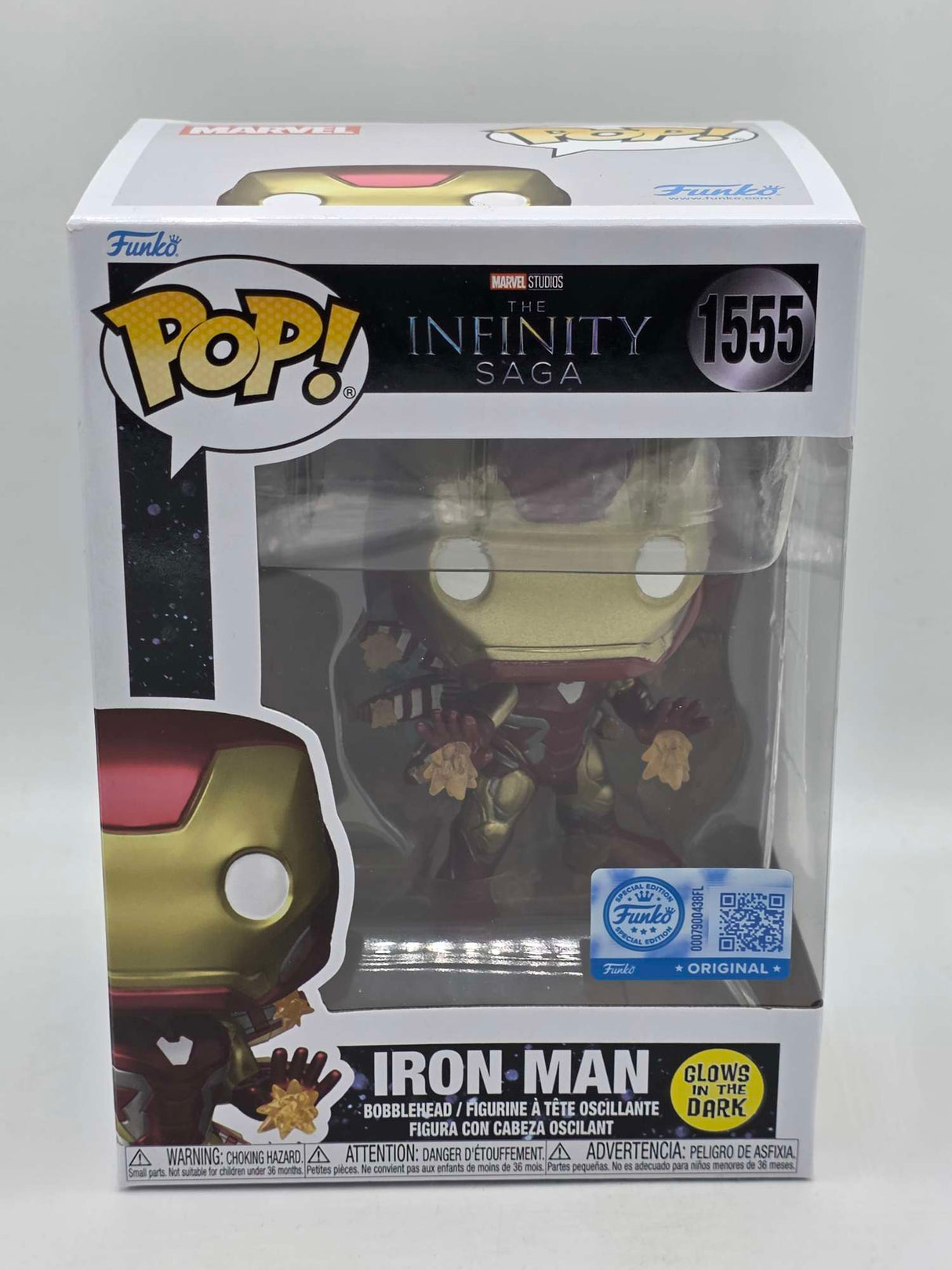 Slight Damaged Box | IRON MAN |The Infinity Saga | Funko Pop Plus | GLOW #1555