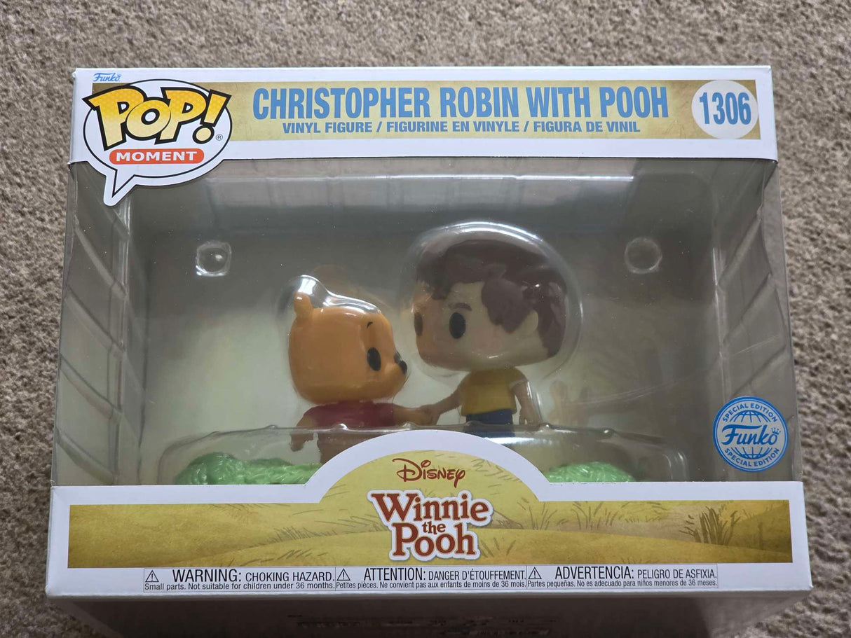 Slight Damaged Box | CHRISTOPHER ROBIN WITH POOH  Winnie the Pooh | Funko Pop Moment Disney #1306
