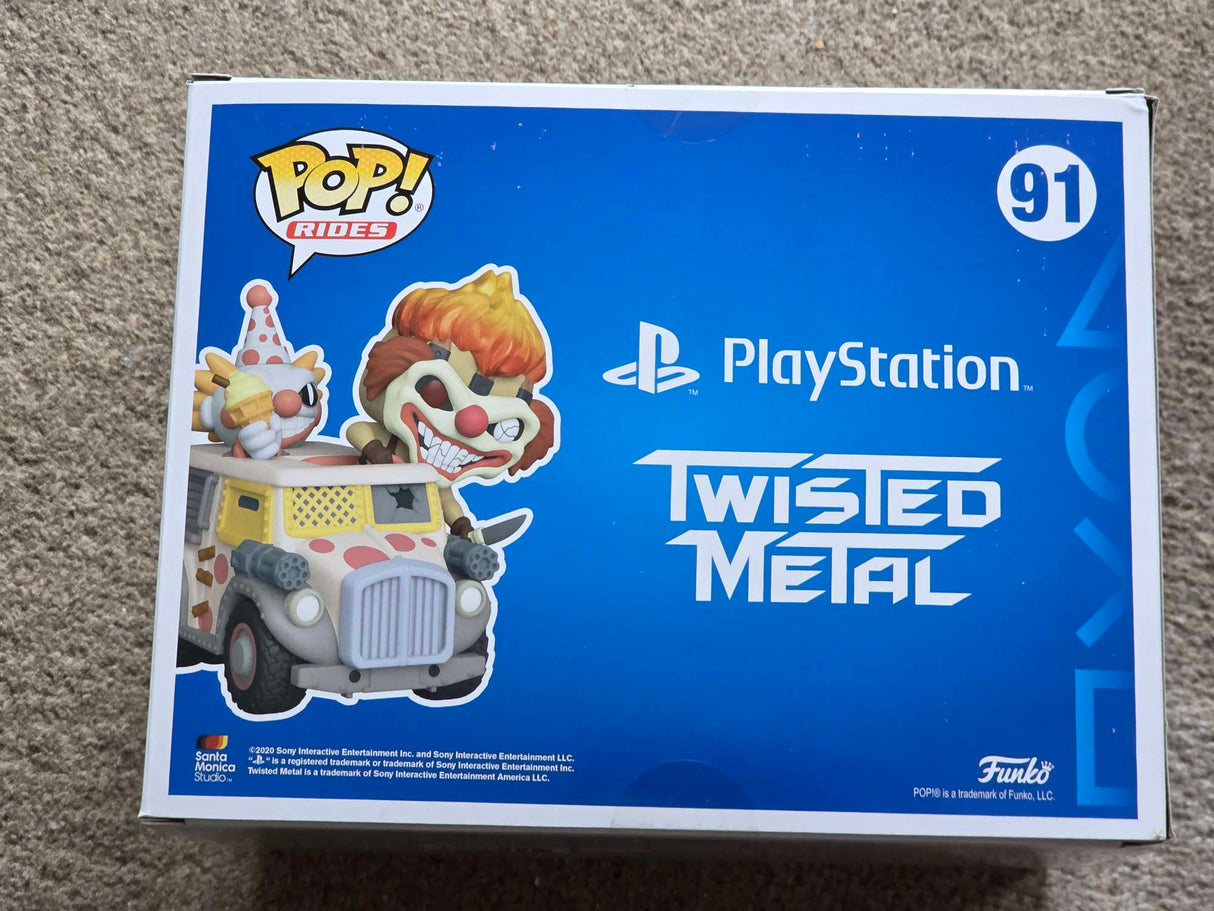 Slight Damaged Box | SWEET TOOTH & ICE CREAM TRUCK | PlayStation Twisted Metal | Funko Pop Rides #91