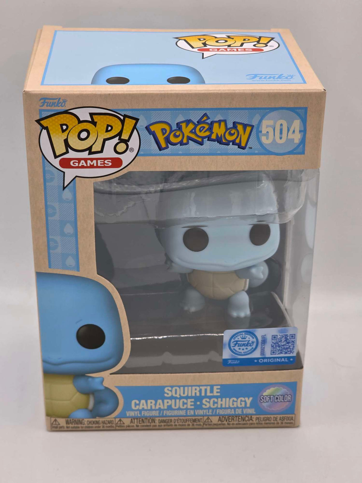 SQUIRTLE | Pokemon | Funko Pop Games | Soft Color #504