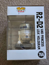 Slight Damaged Box | R2-D2 WITH PRINCESS LEIA HOLOGRAM | Funko Pop Star Wars #766