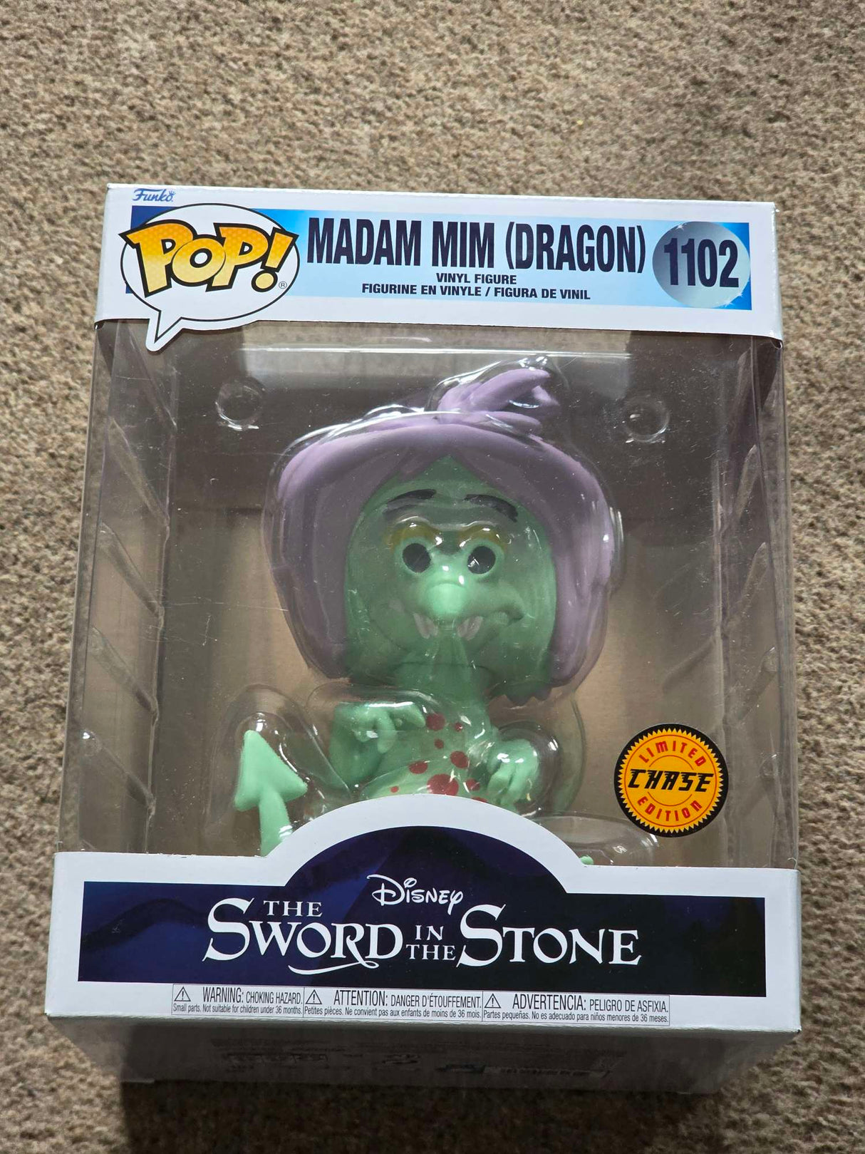 Damaged Box | MADAM MIM (DRAGON SICK)  | Funko Pop Disney | The Sword in the Stone #1102 6 inch | Chase
