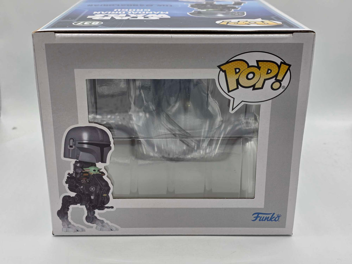 Funko Pop! Rides Strs The Mandalorian THE MANDALORIAN AND GROGU In Imperial Remnant AT-RT 6 Inch #837