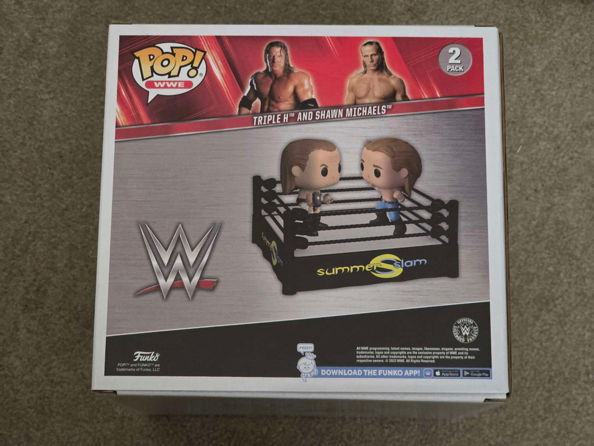 Slight Damaged Box | Funko Pop WWE Moments | Triple H and Shawn Michaels Ring | 2 Pack