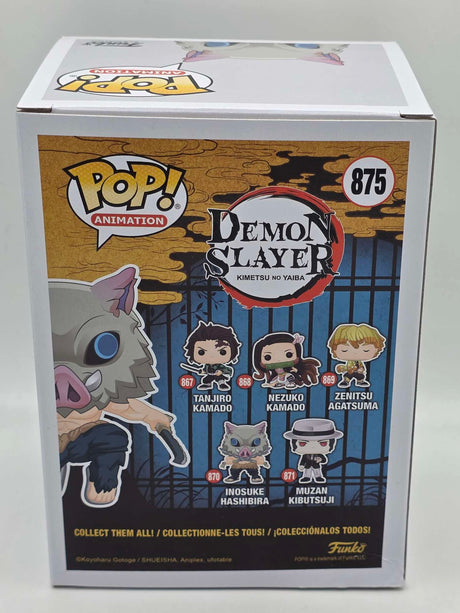 Damaged Box | INOSUKE HASHIBIRA (MASKED) | Demon Slayer | Funko Pop Animation | Flocked #875