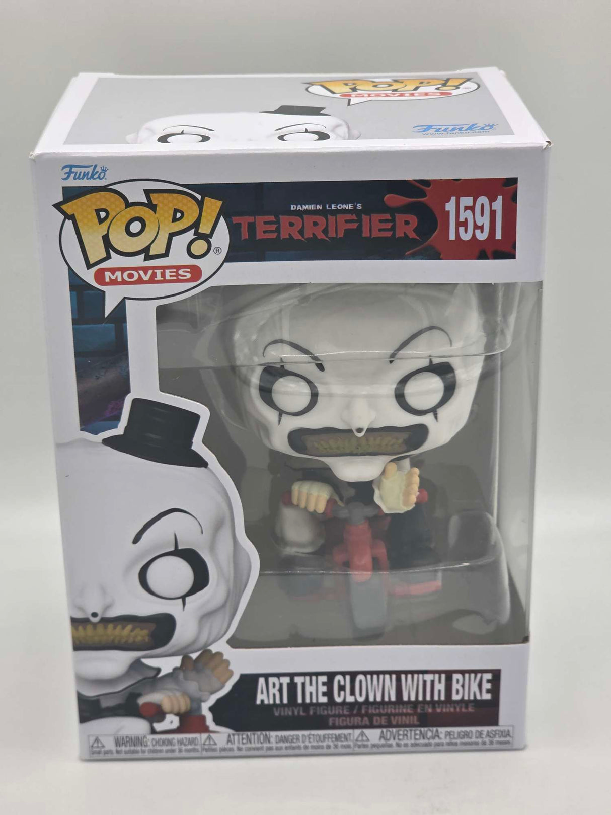 Slight Damaged Box | ART THE CLOWN WITH BIKE | Terrifier | Funko Pop Movies #1591