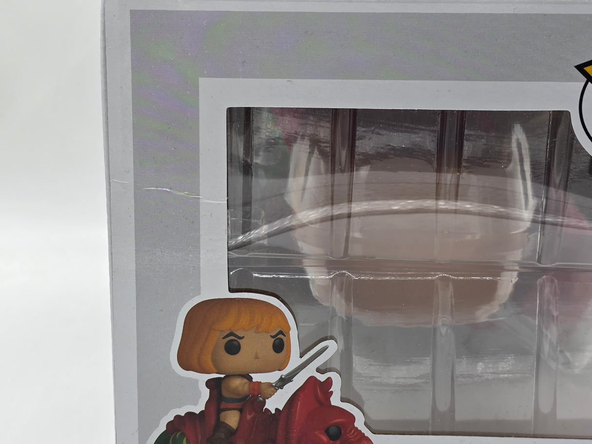 Funko Pop! Rides Masters of the Universe: He-Man on Battle Cat #84 (Flocked Special Edition) - Slight Box Damage
