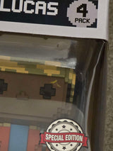 Slight Damaged Box | Funko Pop 8-Bit | Stranger Things | Eleven with Eggos / Mike / Dustin / Lucas 4 Pack