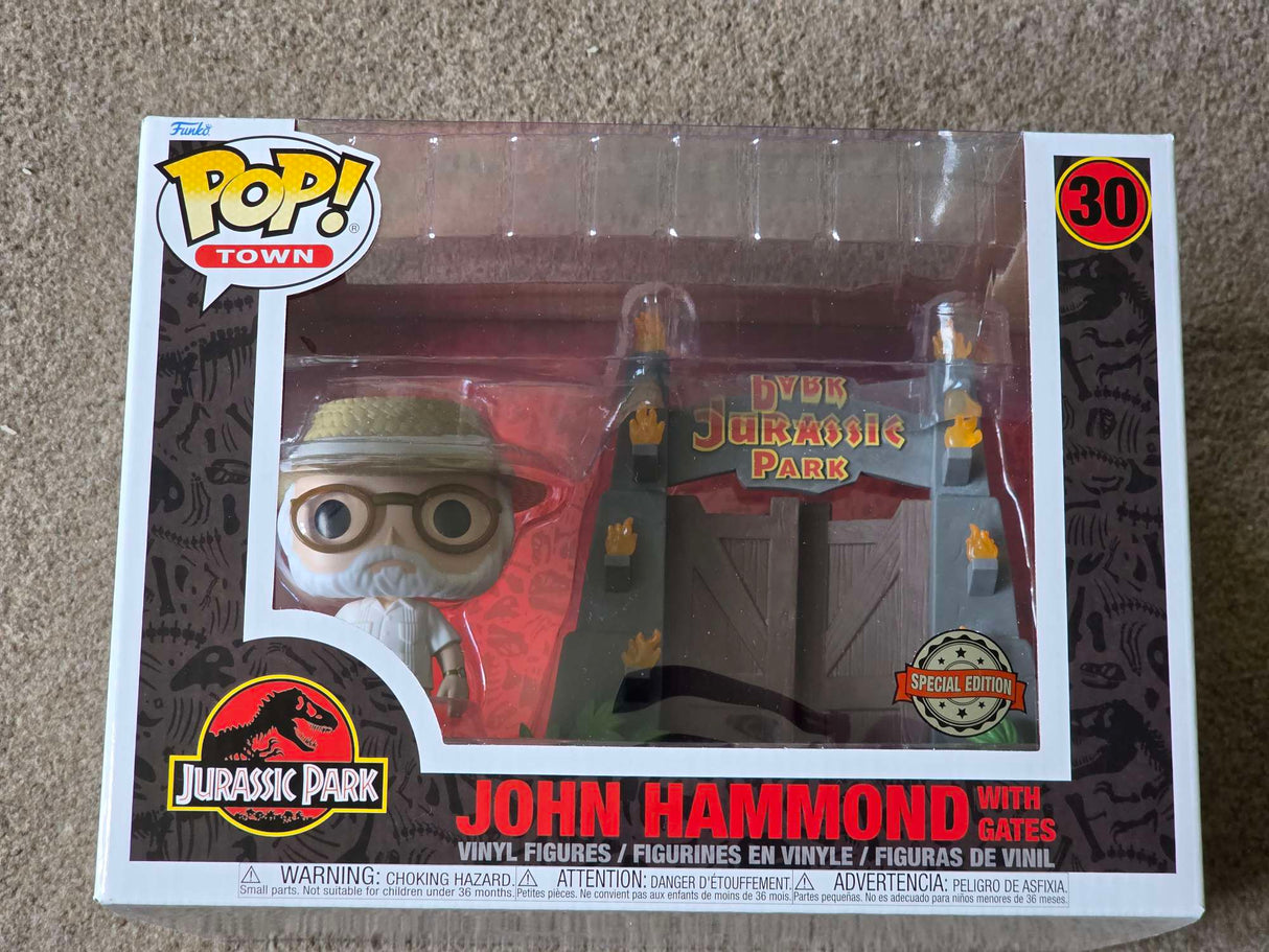 Slight Damaged Box | JOHN HAMMOND WITH GATES | Funko Pop! Town | Jurassic Park #30