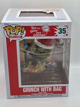 Slight Damaged Box | GRINCH WITH BAG | How The Grinch Stole Christmas | Funko Pop! Deluxe #35