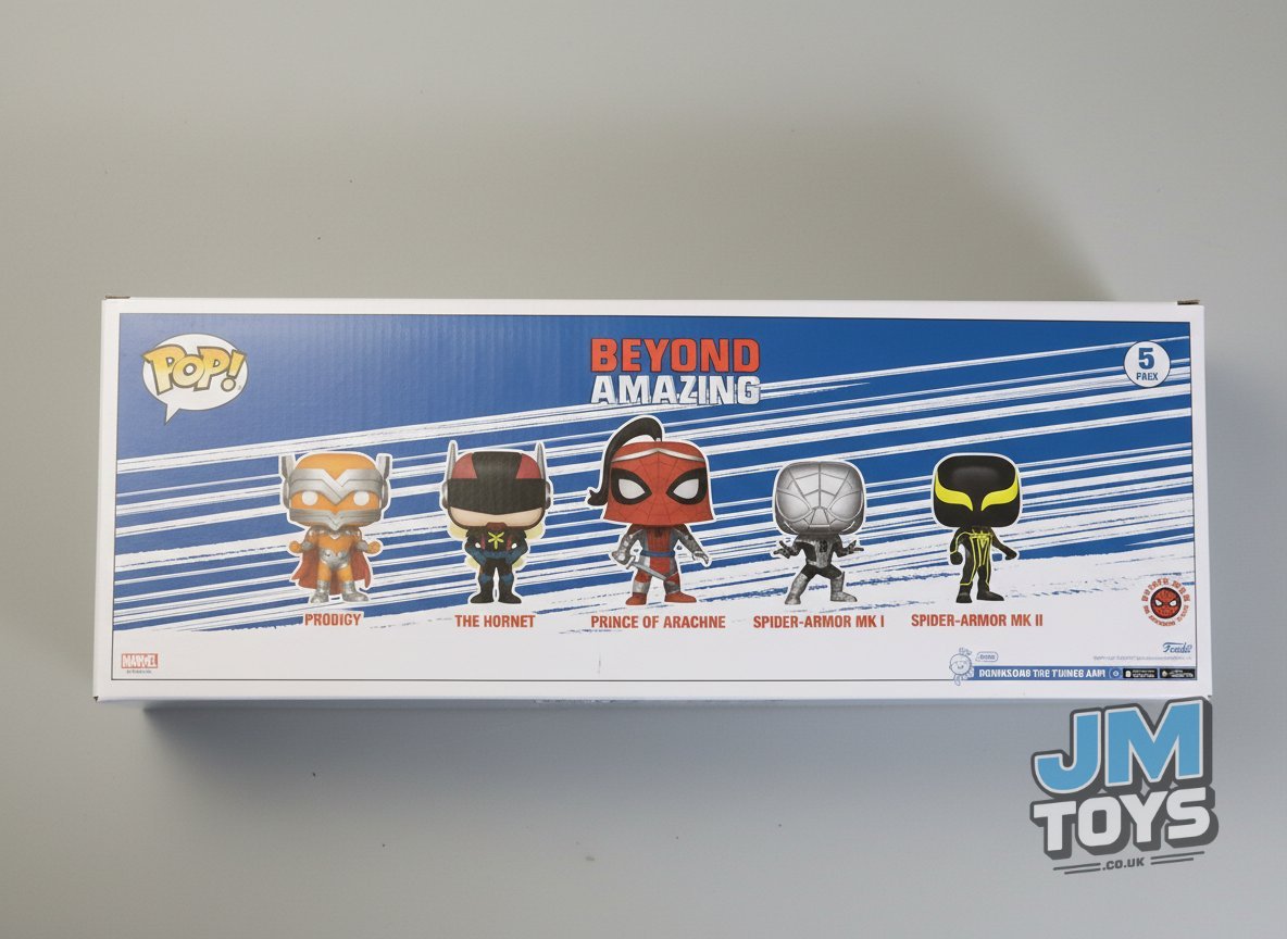 PRODIGY / THE HORNET / PRINCE OF ARACHNE / SPIDER-ARMOR MK 1 & 2 | Spider-Man Year of the Spider | Funko Pop Marvel  | 5 Pack