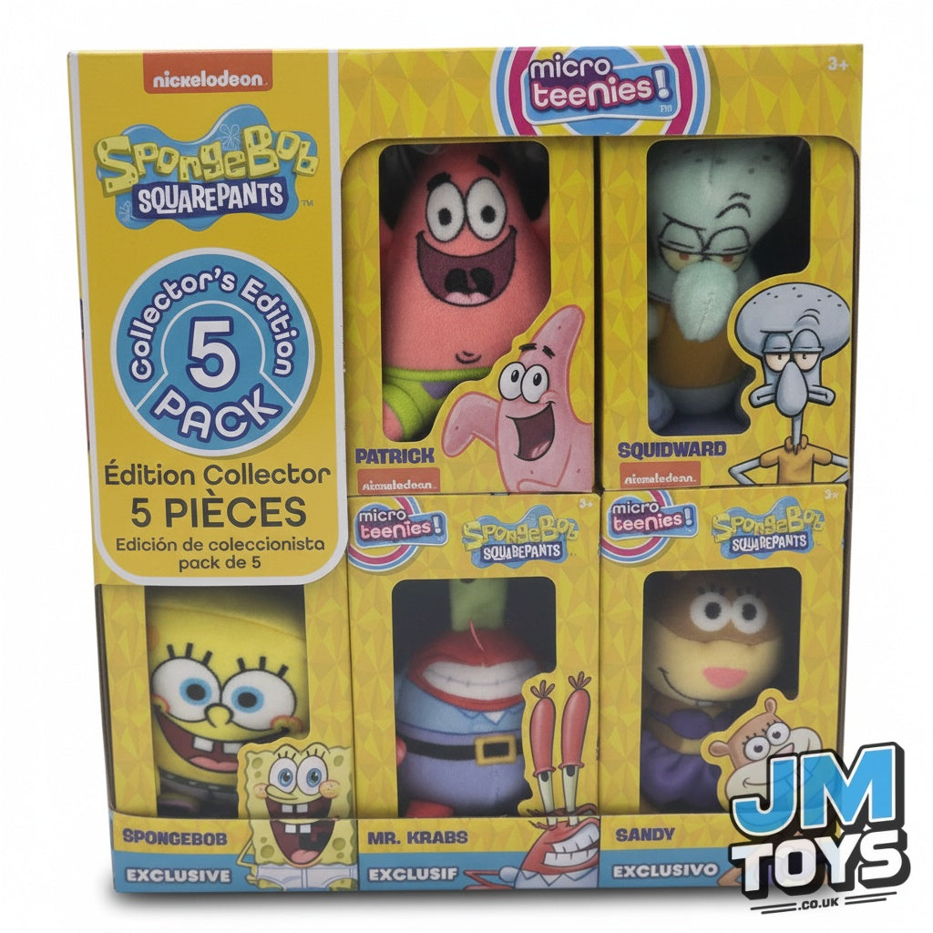 SPONGEBOB SQUAREPANTS  | Micro Teenies | 3 INCH Plush | 5 PACK COLLECTOR