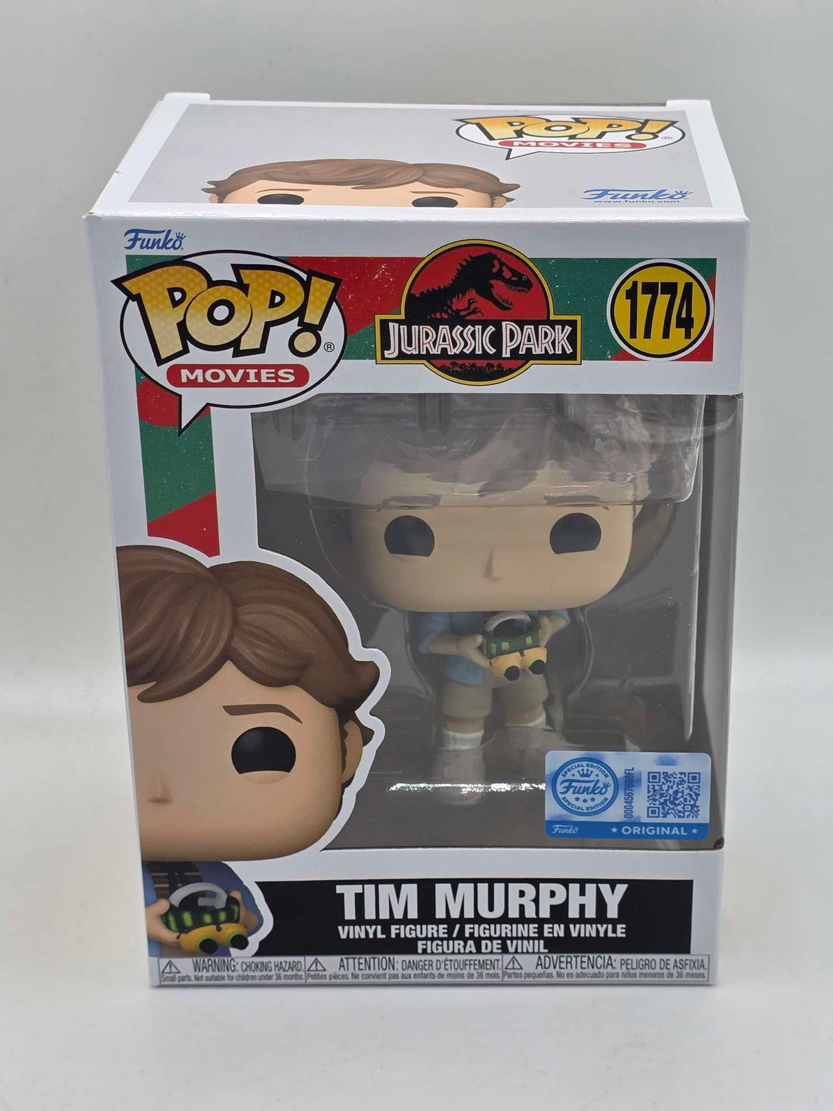 Slight Damaged Box | TIM MURPHY (WITH GOGGLES) | Jurassic Park | Funko Pop Movies #1774