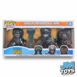 Funko Pop! Movies: Godzilla vs. Kong 3-Pack (Special Edition) - Godzilla, Mechagodzilla & Kong - Slight Box Damage