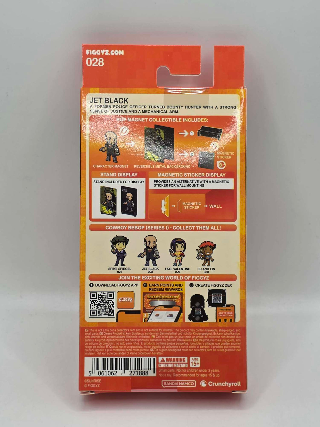 FiGGYZ Cowboy Bebop JET BLACK #028 Pop Magnet Collectible (1st Edition)