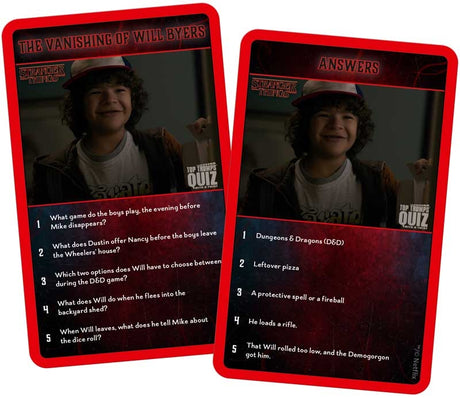 STRANGER THINGS QUIZ | 500 Questions | Top Trumps Card Game