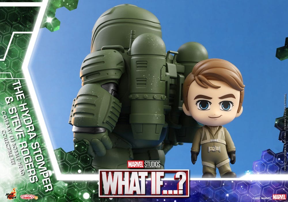 HYDRA STOMPER & STEVE ROGERS | What If? | Hot Toys Cosbaby (S) | Mini Figures 10 cm
