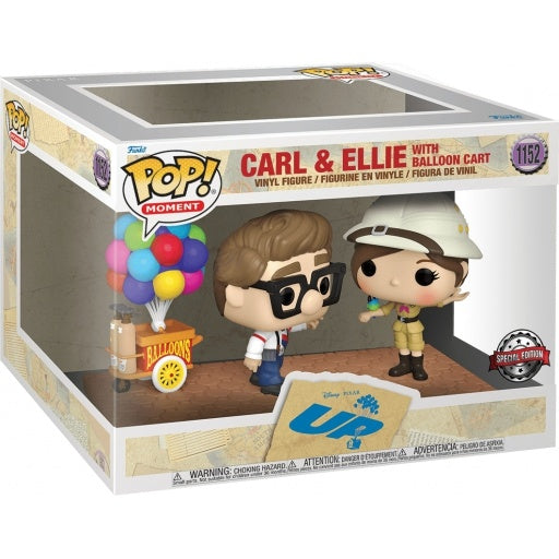 Funko Pop Disney Movie Moments | Up Carl and Ellie with Balloon Cart 6 inch #1152