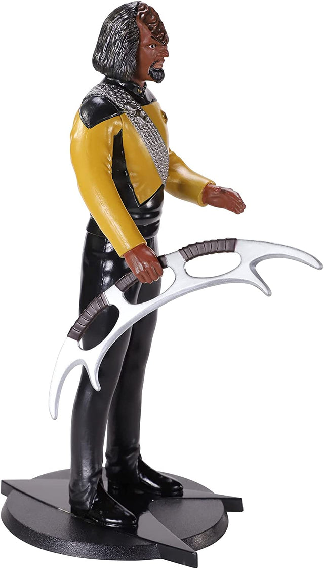 The Noble Collection Star Trek Bendyfigs Worf - 7.5in (19cm) Noble Toys Bendable Figure Posable Collectible Doll Figures With Stand (6900976320612)