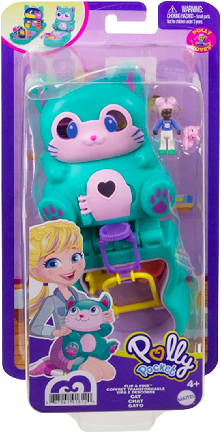 Polly Pocket Flip & Find Cat Compact (6848939819108)