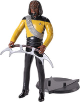 The Noble Collection Star Trek Bendyfigs Worf - 7.5in (19cm) Noble Toys Bendable Figure Posable Collectible Doll Figures With Stand (6900976320612)