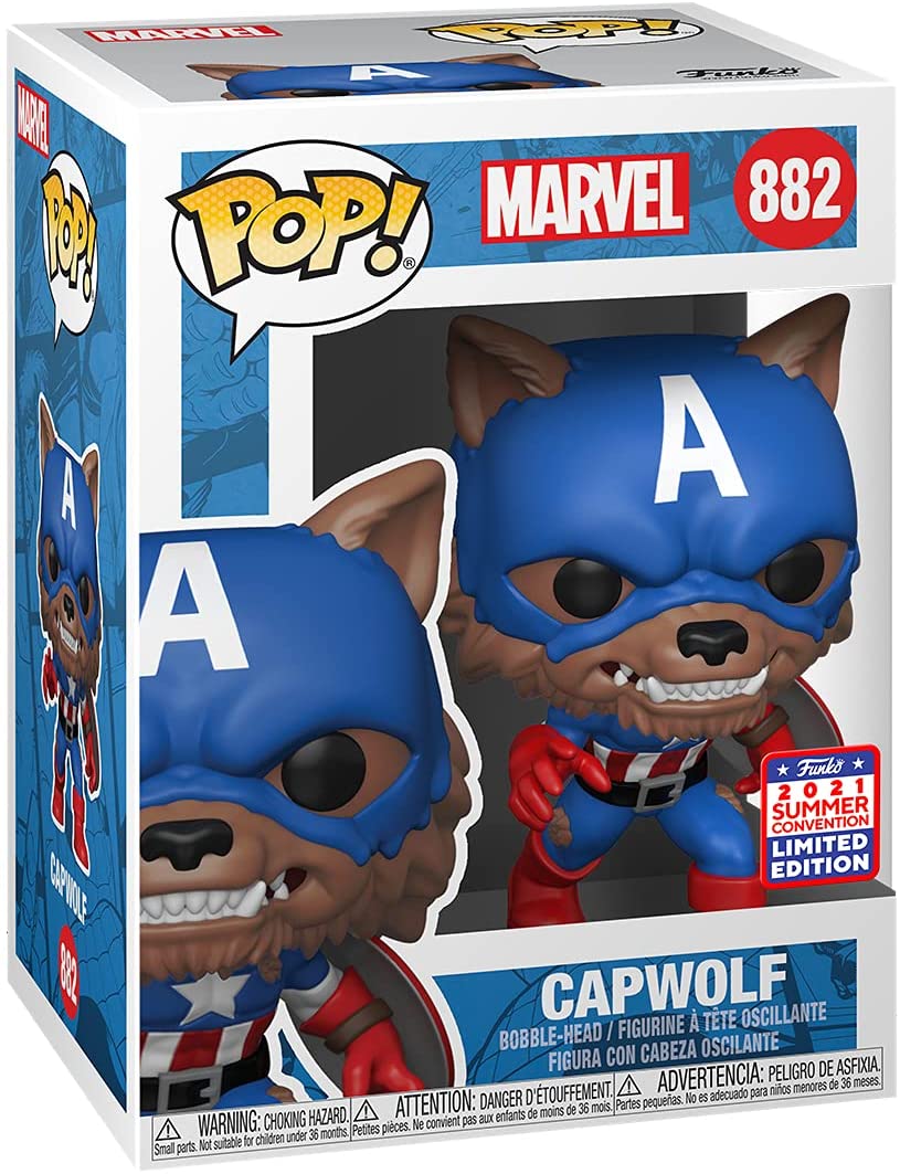 Funko Pop Marvel - Year of the Shield - Captain America Capwolf - 2021 Summer Convention#882 (6860605554788)