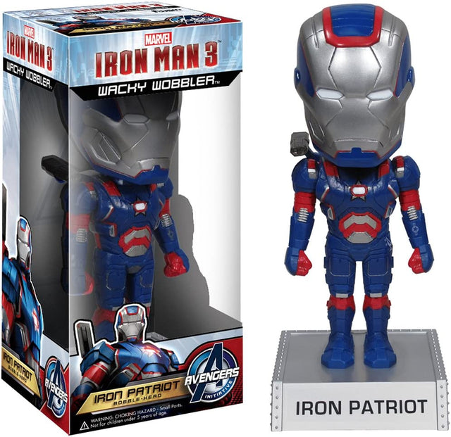 Funko Marvel | Wacky Wobbler | Iron Man 3 Iron Patriot | Bobble Head Figure