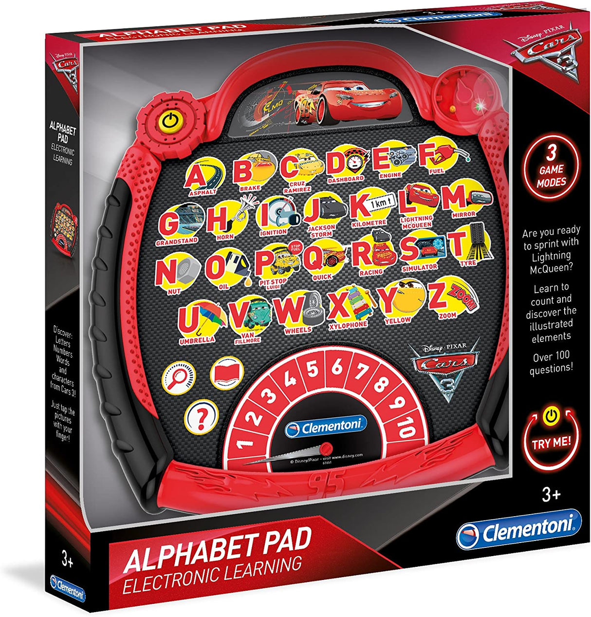 Disney Cars 3 | Alphabet Pad | Electronic Learning | Clementoni (7102400004196)