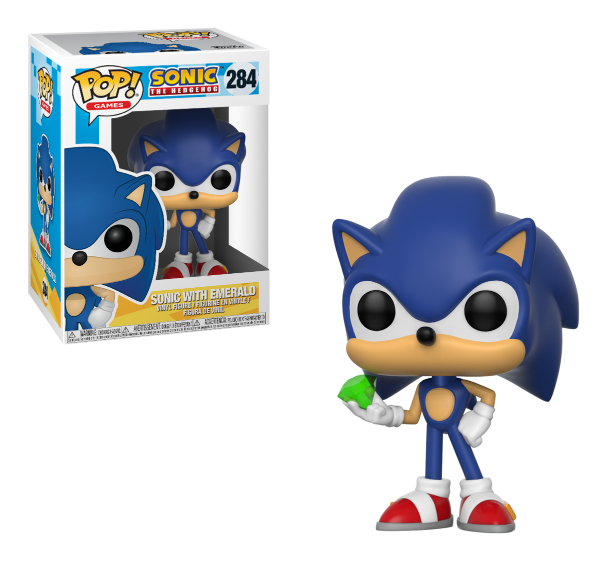 Funko Pop Games | Sonic The Hedgehog | Sonic with Emerald #284