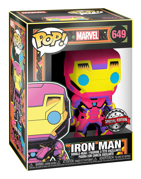 Funko Pop Marvel | Iron Man (Black Light) | Special Edition #649 (7108674781284)
