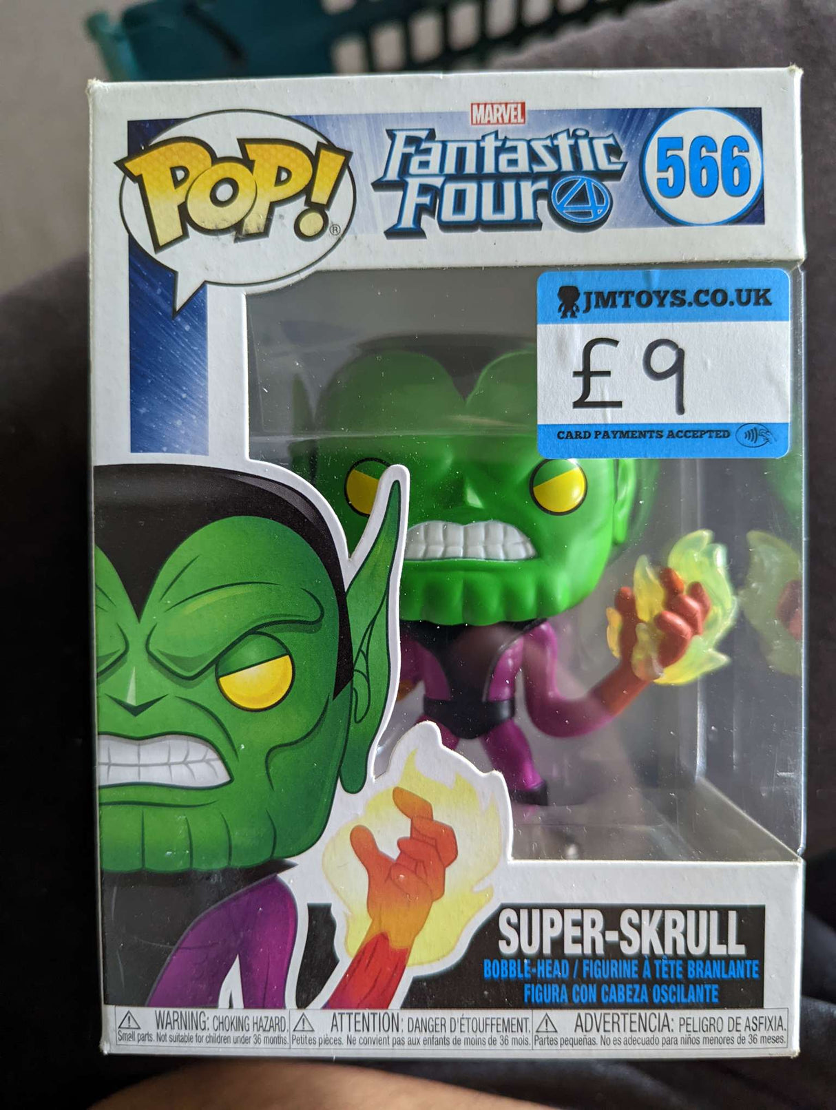 Damaged Box Funko Pop Marvel - Fantastic Four - Super-Skrull #566 (6905631866980)